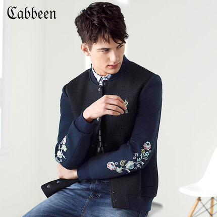 新低！卡宾 针织休闲外套 男 春季夹克衫 B/3161138008