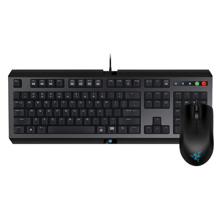 防水耐用！Razer雷蛇地狱狂蛇型号1800+二角尘蛛戏键盘鼠标套装