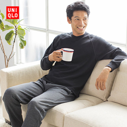 舒适保暖！优衣库UNIQLO男装绒面针织套装400692