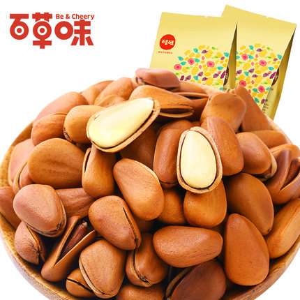 超值！百草味 东北松子200gx2袋