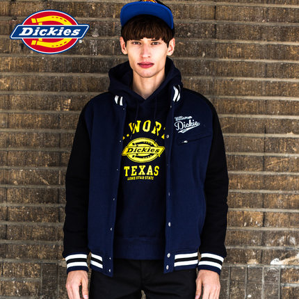持平双11！Dickies 抓绒绣花充棉棒球服显瘦154M30EC03
