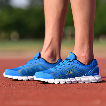 透气舒适！361度夏季男子透气网面运动鞋671522204