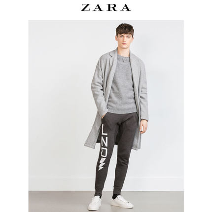 大码好价！ ZARA 男装 印花珠地布长裤 01701321807