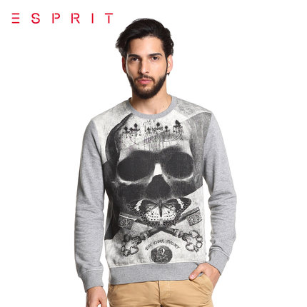 暗黑风格！ EDC男士创意时尚套头长袖卫衣025CC2J006