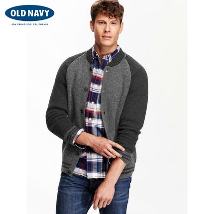 双色可选！Old Navy 男式 棒球针织外套 714381