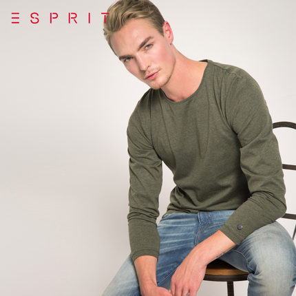 断码福利！ESPRIT男士休闲时尚款T恤085EE2K002