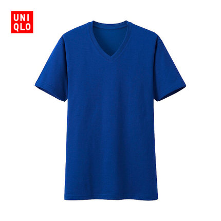 小码福利！UNIQLO优衣库袋装V领短袖T恤138679