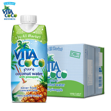 Vita Coco 唯他可可 菠萝味椰子水 330ml*12瓶