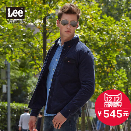 双12预售！LEE 灯芯绒夹棉外套夹克L15032AU3B8D