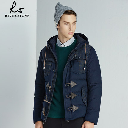历史好价！RIVERSTONE 男士时尚休闲羽绒服