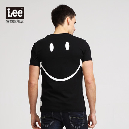 Lee男装2018新品商场同款Smiley圆领印花短袖T恤