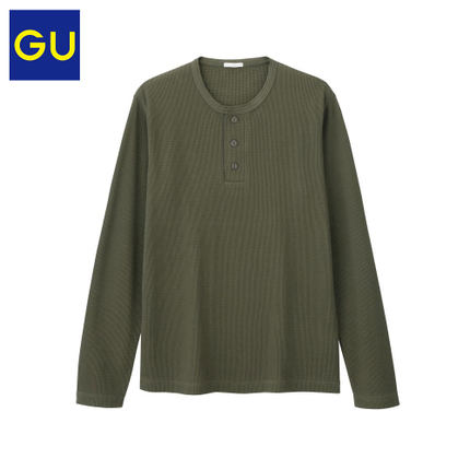 历史好价！极优 华夫格亨利领T恤 274692