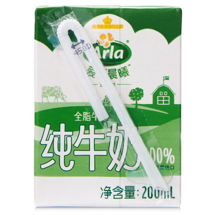 历史新低！爱氏晨曦 全脂牛奶 200ml*24 整箱装