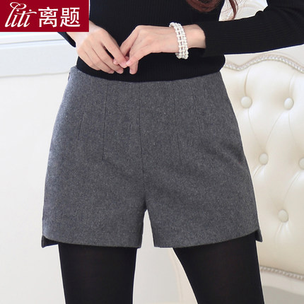 白菜价！离题 秋冬新品 毛呢短裤 女