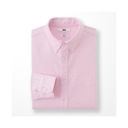 休闲百搭！UNIQLO优衣库牛津纺修身衬衫164167