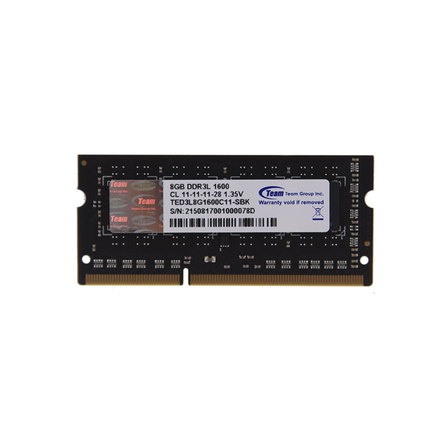 终生保固！Team/十铨 低电压版DDR3L 1600 8GB笔记本内存条