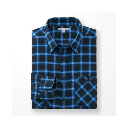 历史新低！优衣库 男装 法兰绒格子衬衫 162209