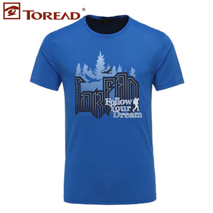 速干面料！探路者春夏新款户外情侣速干T恤KAJE82522