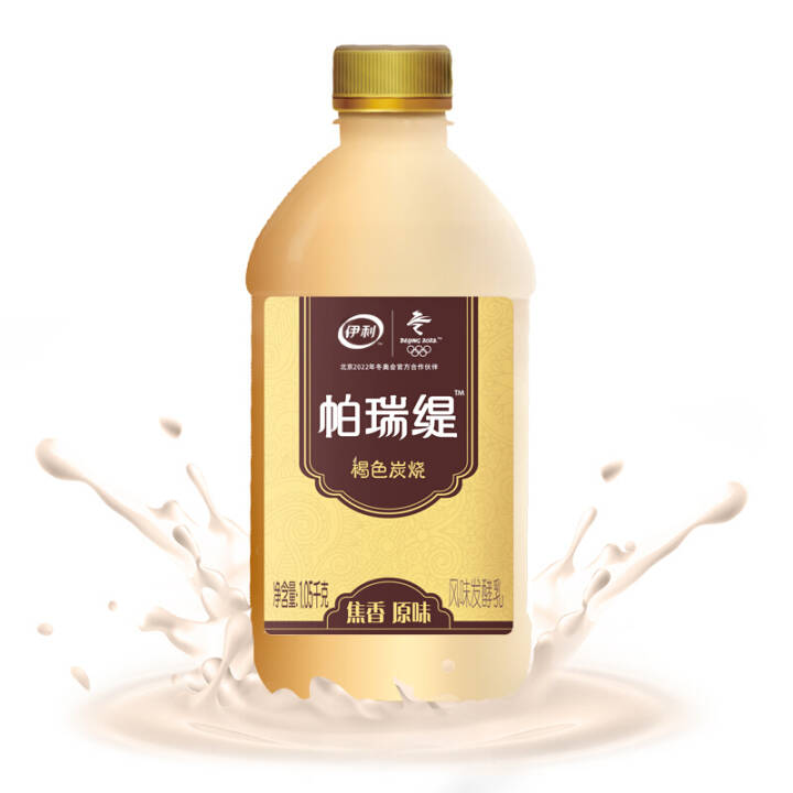 伊利帕瑞缇褐色炭烧风味酸奶1050g*10