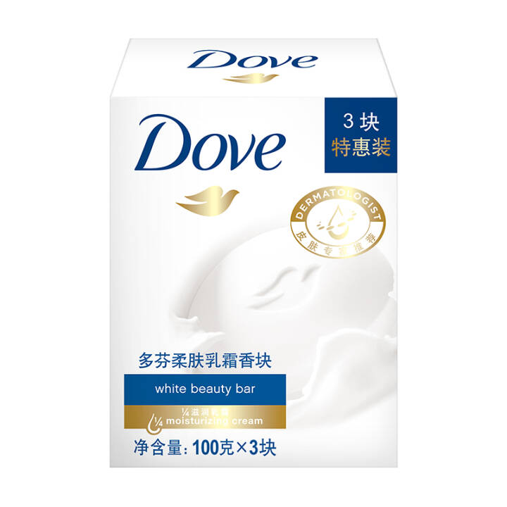 多芬(DOVE)柔肤乳霜香块100gx3