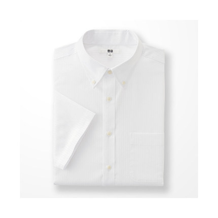 商务休闲！UNIQLO优衣库DRY EASY CARE修身条纹衬衫169227