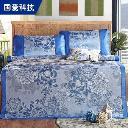 白菜价！国爱科技冰丝席两件套