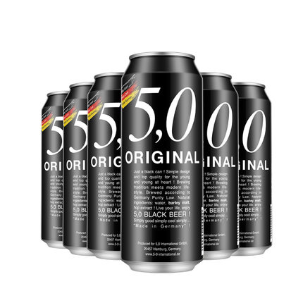 5.0 黑啤啤酒 500ml*6听*2件