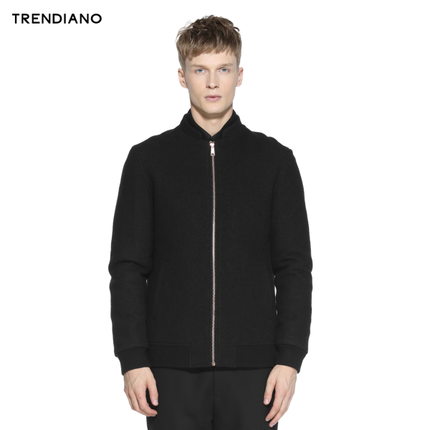 直降100！TRENDIANO立领拼接长袖夹克外套3144342210