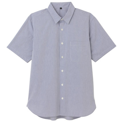 好价再来！MUJI无印良品男式棉平纹短袖衬衫