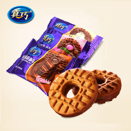 香酥口味！真巧酱芯曲奇200g*3袋