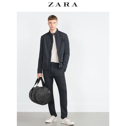 新低！ZARA男子纽扣立领夹克01938354401