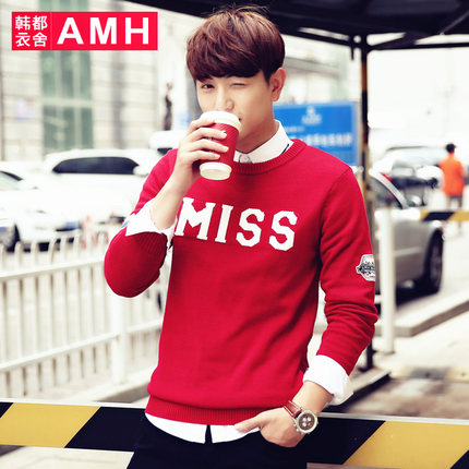 全网好价！AMH男士套头针织衫QU4110