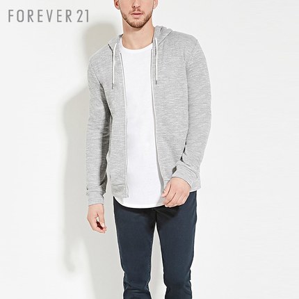 79折好价！FOREVER21 男士毛圈绒连帽卫衣