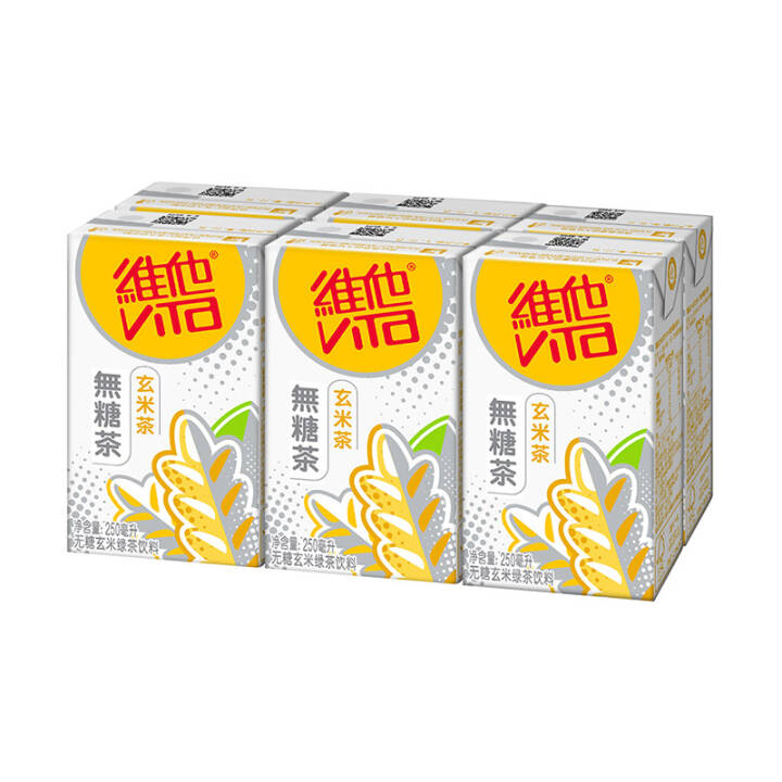 维他奶 维他无糖玄米茶250ml*6盒*3