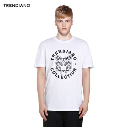 聚划算好价！TRENDIANO 修身纯棉字母短袖315202070R
