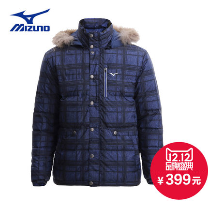 历史好价！Mizuno美津浓冬季连帽羽绒服Z58JDB57