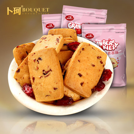 口感超赞！卜珂蔓越莓曲奇饼干200g*3包