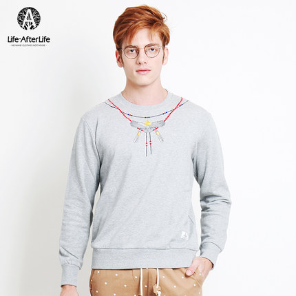 好价潮流！Life After Life  男款简约彩色印花卫衣