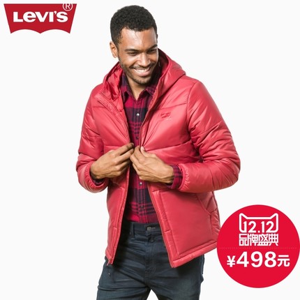 秋冬必备！Levi's李维斯连帽拉链厚夹克外套21381-0001