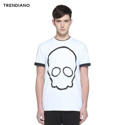 新低好价！TRENDIANO 棉珠片骷髅头短袖315202318P