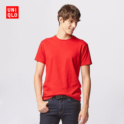 超低价格！优衣库 男装 袋装圆领T恤(短袖)(1件装) 146209