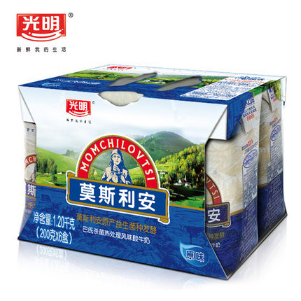 历史新低！光明莫斯利安常温酸奶200gx6盒*4