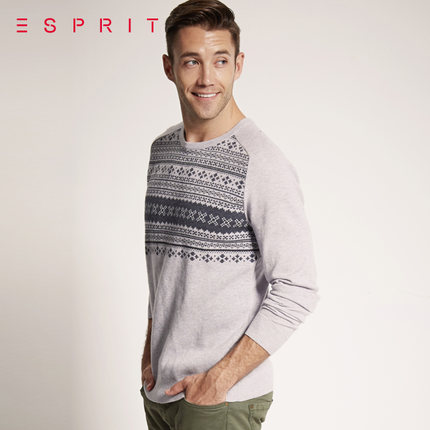 休闲时尚！ESPRIT男士时尚百搭款针织套头衫114EO2I011
