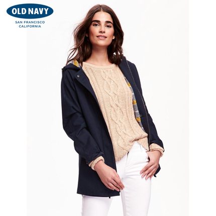 限时7折！OLD NAVY 女款纯色百搭连帽外套716949