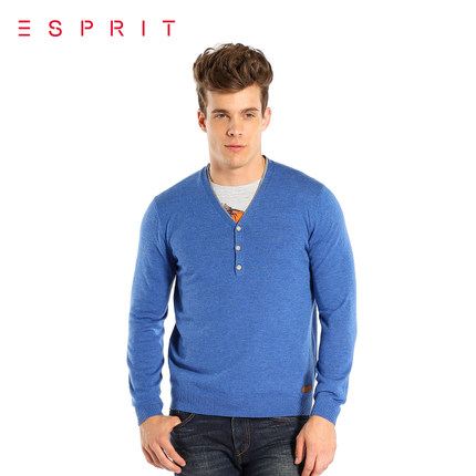 近期好价！ESPRIT时尚纯色修身百搭款羊毛衫-JXD0362O