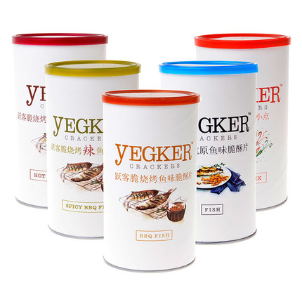 进口零食！YEGKER跃客脆鱼脆酥片炭烧口味袋装