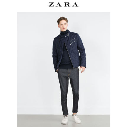 小码好价！ZARA 男装 骑士绗缝夹克 00706411401
