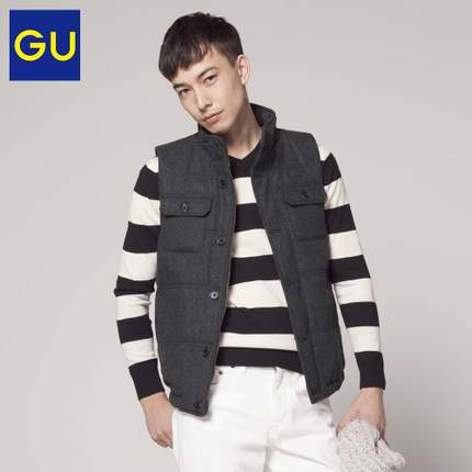 新低！极优GU 男装条纹V领针织衫 262303