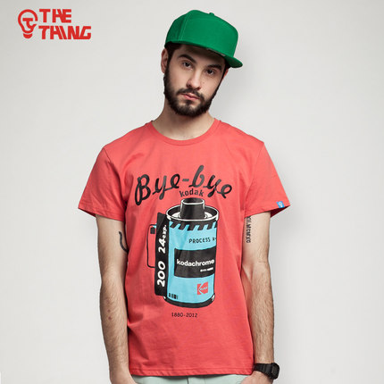 潮服好价！THETHING复古男士印花T恤3201011291