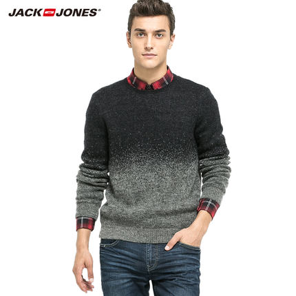 五折好价！JackJones 男士提花渐变圆领针织衫 C215324023